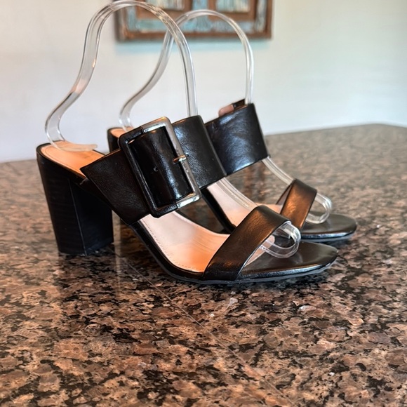 Kelly & Katie Shoes - Kelly & Katie Black adjustable strap Heeled Sandals with Chunky Block Heel EUC 8